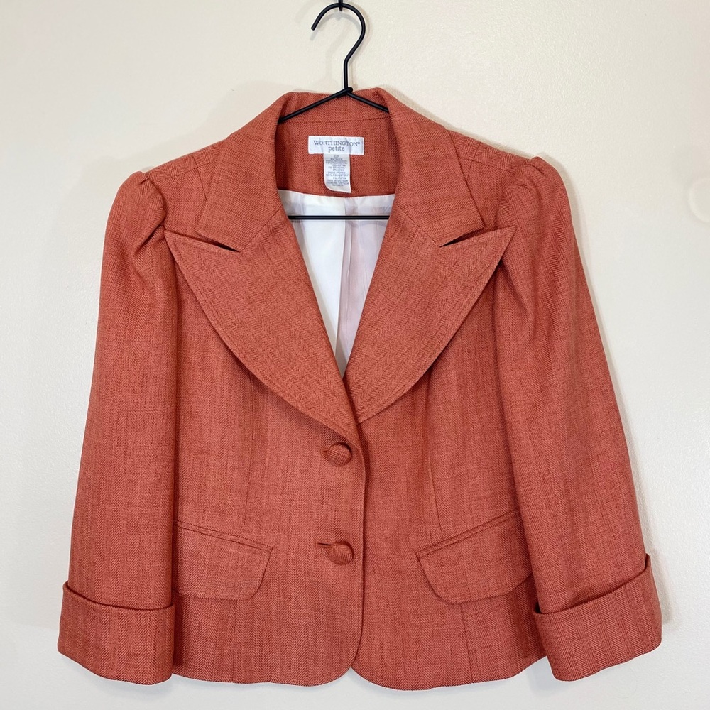 Worthington Petite Women's Blazer/Jacket Coral 6P